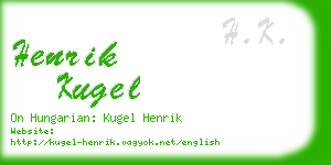 henrik kugel business card